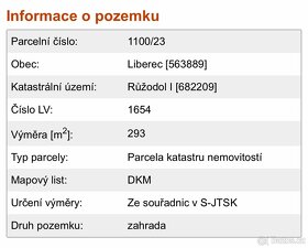 Zahrada na prodej - Liberec Růžodol - sleva 50.000 Kč - 9