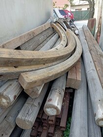 Prodám dřevěné kuláče pr. 135mm, délka 2.85-3,45cm - 9