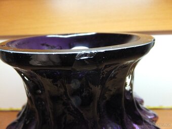 Kurt Wokan, masivní váza ametyst, INGRID 1960-70, Rakousko. - 9